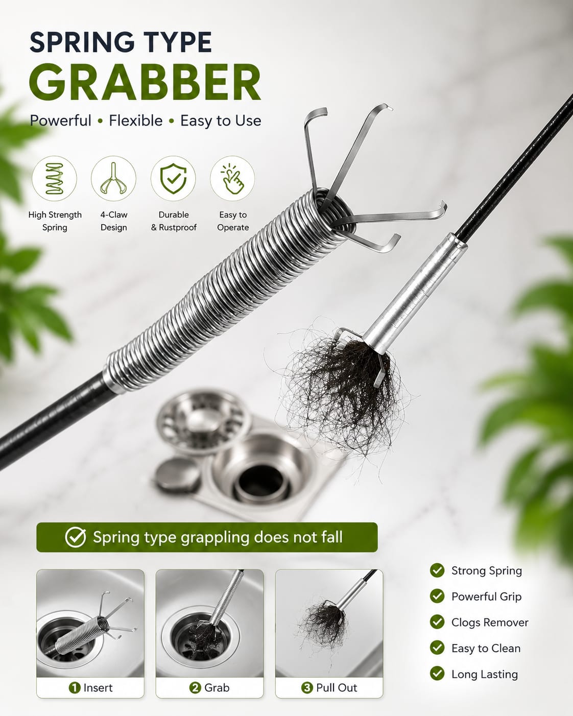 Spring Pipe Dredging Remover Tools.